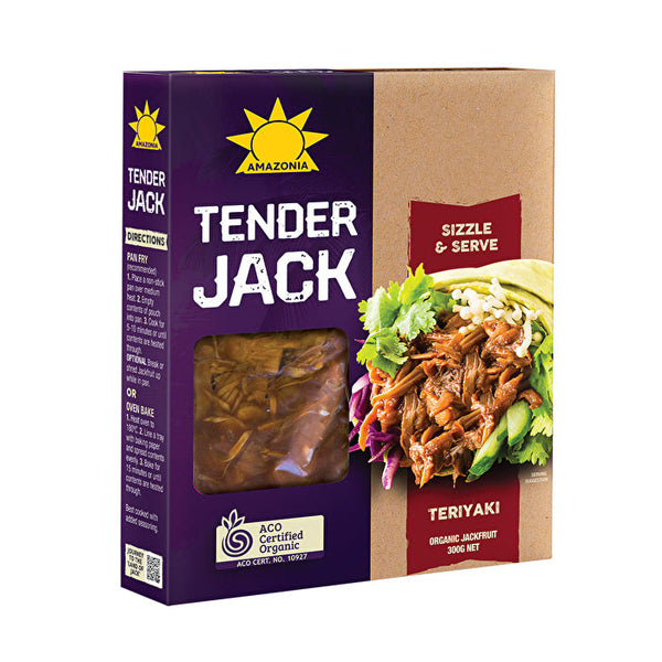 Amazonia Organic Tender Jack (Pulled Jackfruit) Teriyaki 300g