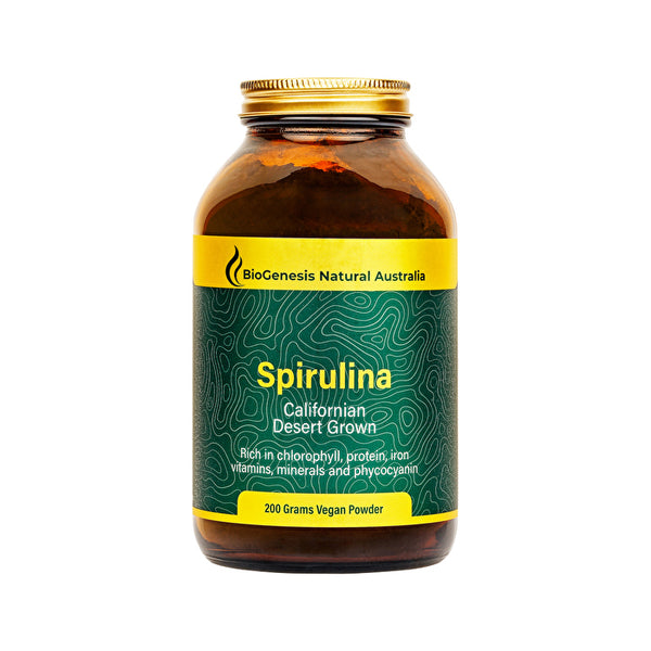 Biogenesis Natural Australia BioGenesis Natural Australia (Glass) Spirulina Californian Desert Grown Powder 200g