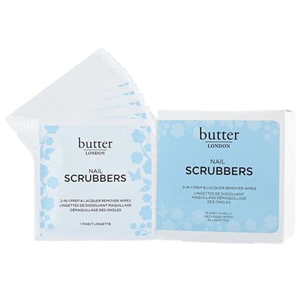 Butter London Nail Scrubbers 2-in-1 Prep & Lacquer Remover 10 Wipes