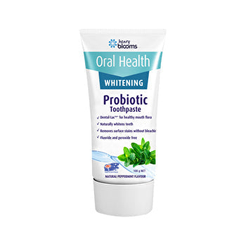 Henry Blooms Oral Health Probiotic Toothpaste Whitening Peppermint 100g