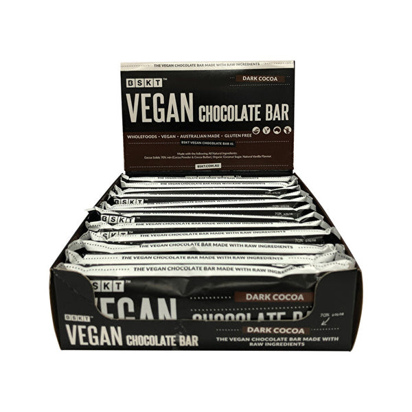 BSKT Vegan Chocolate Bar Dark Cacoa 45g x 12 Display