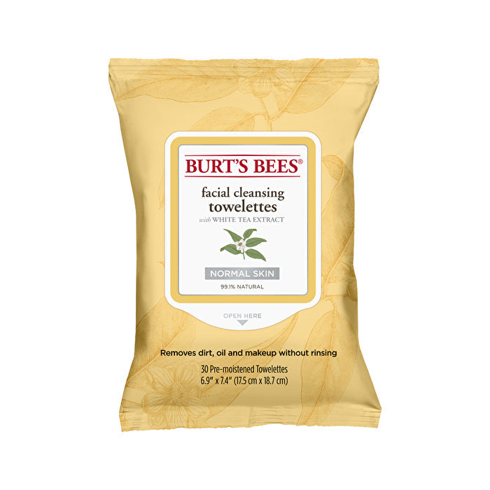 Burts Bees Burt's Bees Facial Cleansing Towelettes with White Tea Extract (normal skin) x 30 Pack