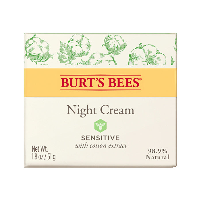 Burts Bees Burt's Bees Night Cream Sensitive with Cotton Extract 50g