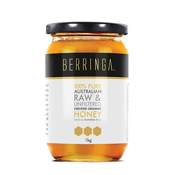 BERRINGA HONEY Berringa Australian Pure Organic Raw & Unfiltered Honey 1kg
