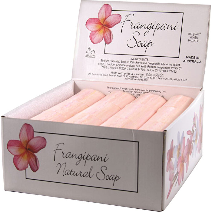 Clover Fields Frangipani Soap 100g x 36 Display