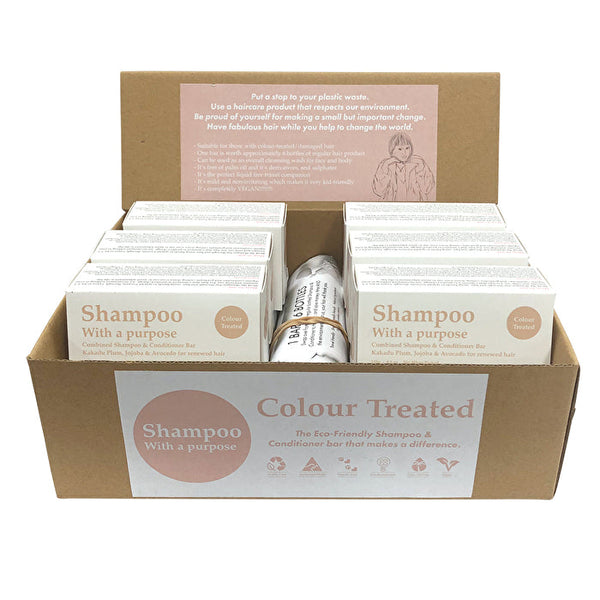 Clover Fields Shampoo with a Purpose by Clover Fields (Shampoo & Conditioner Bar) Colour Treated 135g x 12 Display