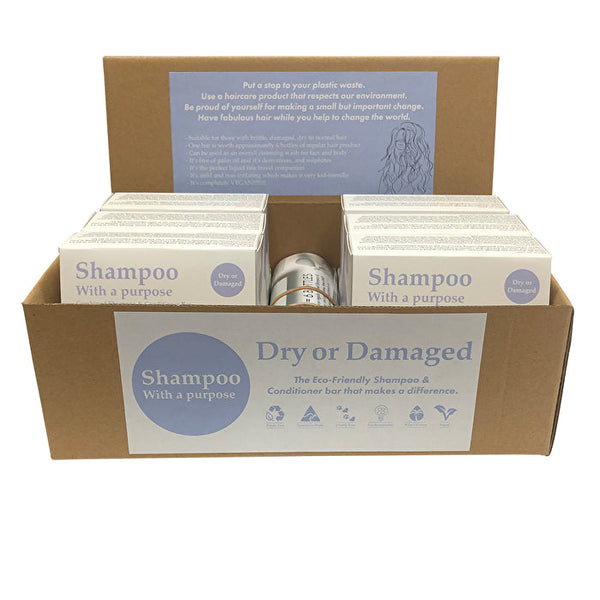 Clover Fields Shampoo with a Purpose by Clover Fields (Shampoo & Conditioner Bar) Dry or Damaged 135g x 12 Display