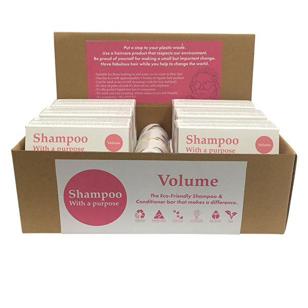 Clover Fields Shampoo with a Purpose by Clover Fields (Shampoo & Conditioner Bar) Volume 135g x 12 Display