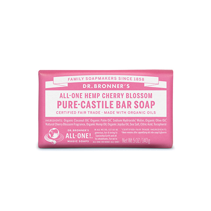 Dr. Bronner's Pure-Castile Bar Soap (Hemp All-One) Cherry Blossom 140g