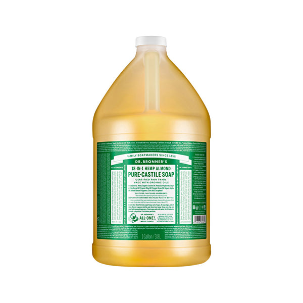 Dr. Bronner's Pure-Castile Soap Liquid (Hemp 18-in-1) Almond 3780ml