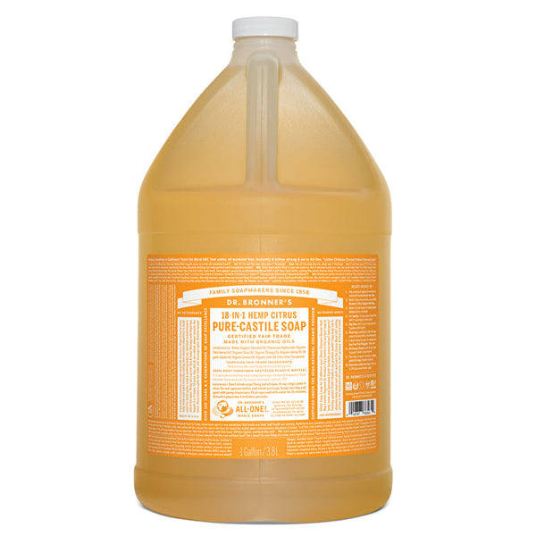 Dr. Bronner's Pure-Castile Soap Liquid (Hemp 18-in-1) Citrus 3780ml