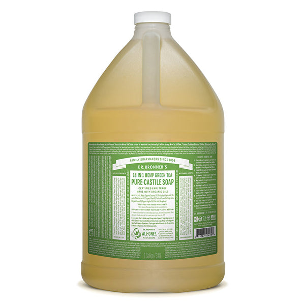 Dr. Bronner's Pure-Castile Soap Liquid (Hemp 18-in-1) Green Tea 3780ml