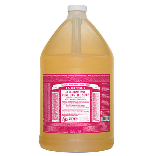 Dr. Bronner's Pure-Castile Soap Liquid (Hemp 18-in-1) Rose 3780ml