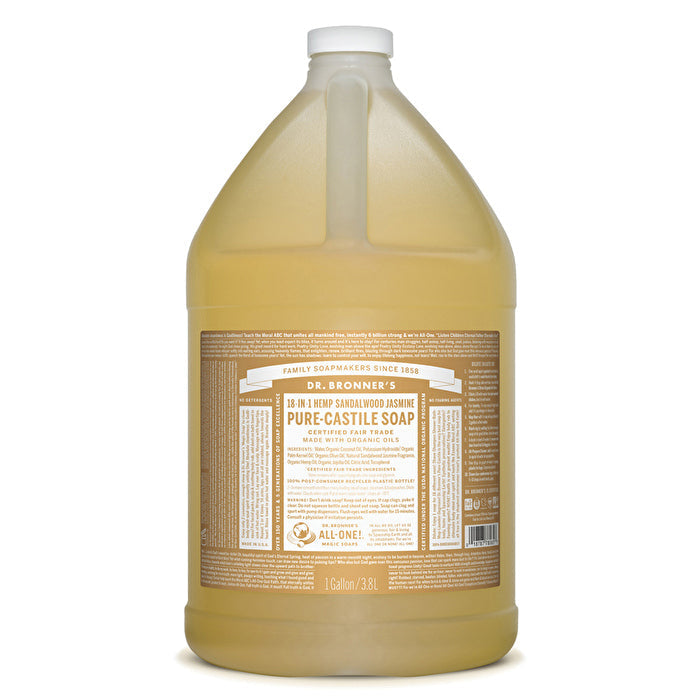 Dr. Bronner's Pure-Castile Soap Liquid (Hemp 18-in-1) Sandalwood Jasmine 3780ml