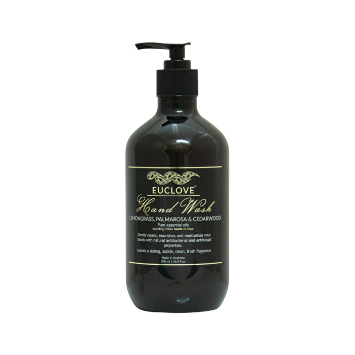 Euclove Hand Wash Lemongrass, Palmarosa & Cedarwood Pump 500ml