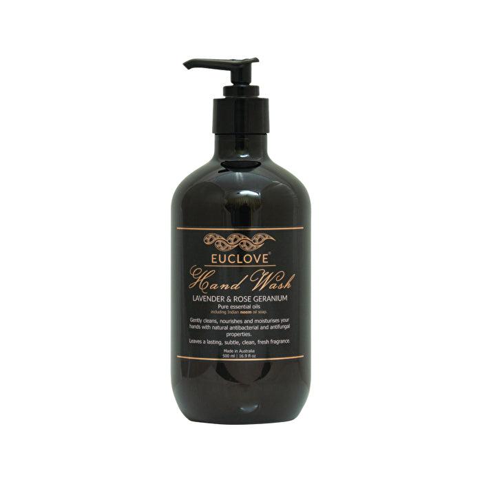 Euclove Hand Wash Lavender & Rose Geranium Pump 500ml