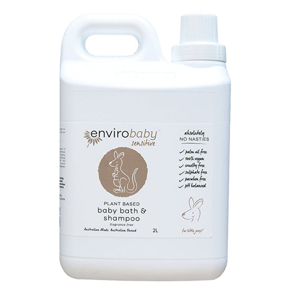 Envirocare EnviroBaby Plant Based Sensitive Baby Bath & Shampoo Fragrance Free 2000ml