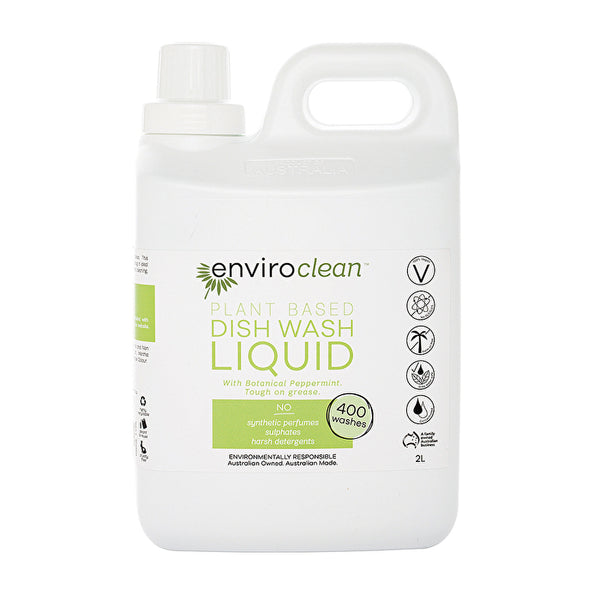 EnviroClean Plant Based Dish Wash Liquid (botanical peppermint) Liquid 2000ml