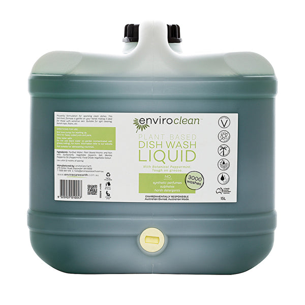 EnviroClean Plant Based Dish Wash Liquid (botanical peppermint) Liquid 15000ml