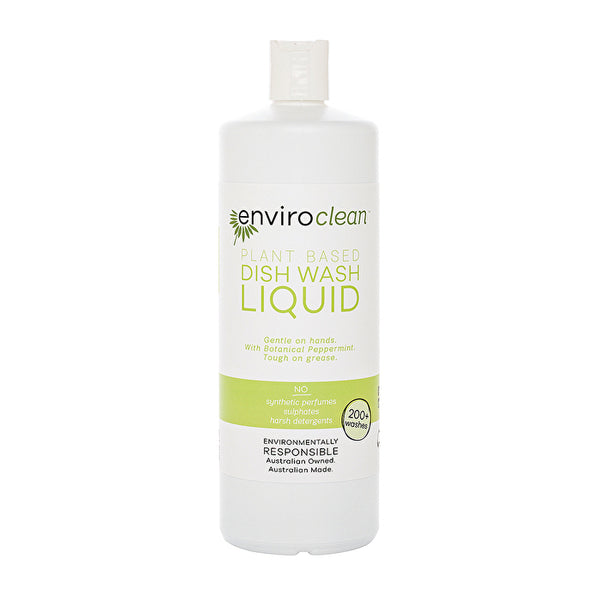 EnviroClean Plant Based Dish Wash Liquid (botanical peppermint) Liquid 1000ml