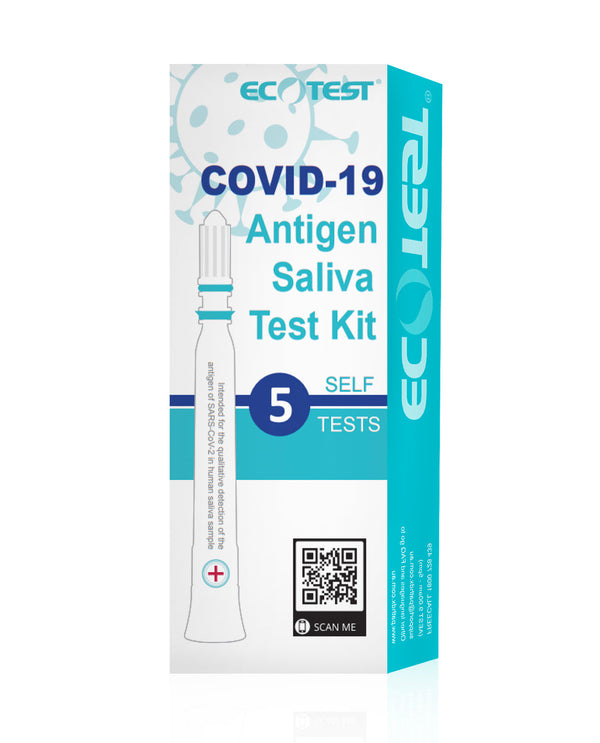 Ecotest Covid 19 Rapid Antigen Saliva Pen Test 5 Pack