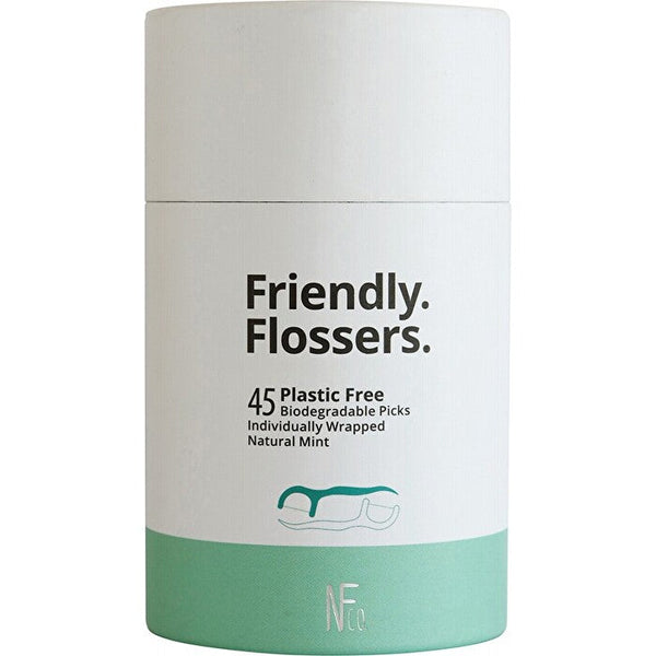 Nfco The Natural Family Co. Friendly. Flossers. Biodegradable Picks (Natural Mint) x 45 Pack