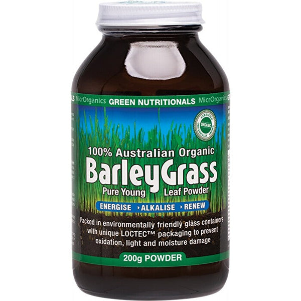 MicrOrganics Green Nutritionals Organic Australian BarleyGrass Powder 200g