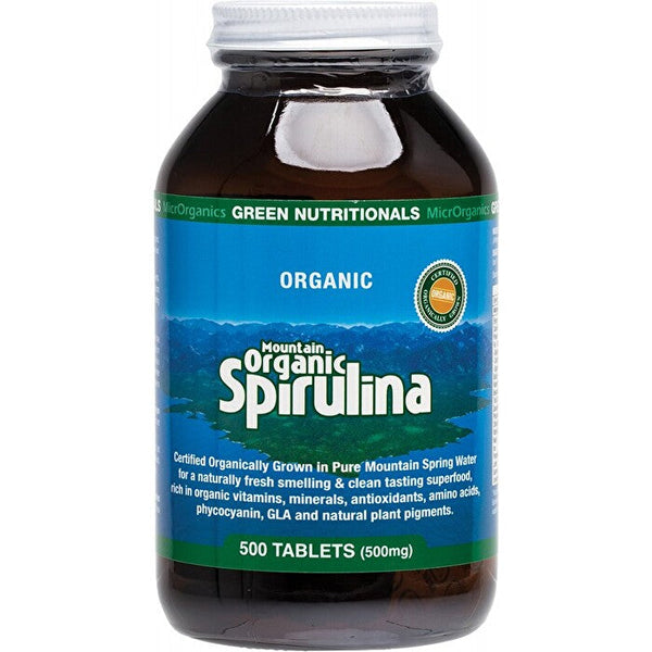 MicrOrganics Green Nutritionals Mountain Organic Spirulina 500mg 500t