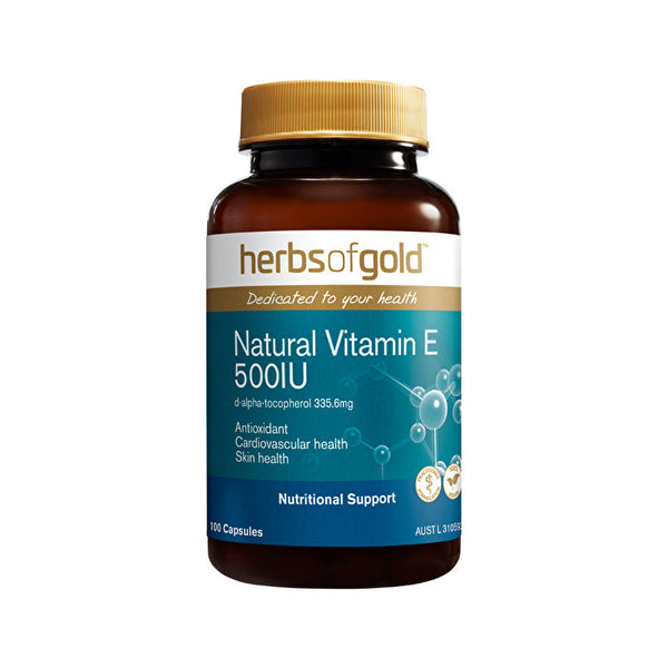 Herbs of Gold Natural Vitamin E 500I.U. 100c