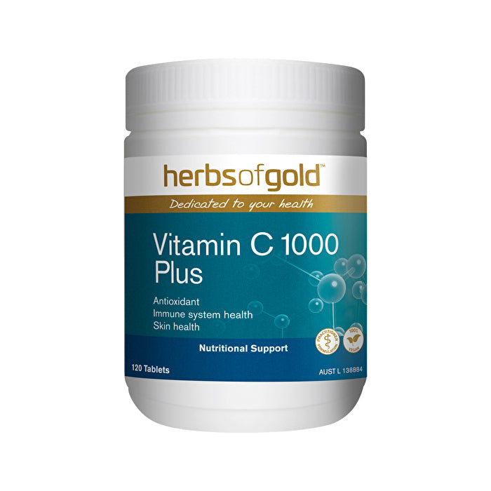 Herbs of Gold Vitamin C 1000 Plus Zinc & Bioflavonoids 120t