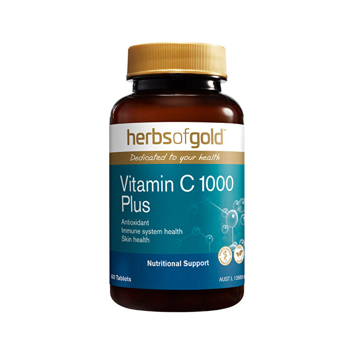 Herbs of Gold Vitamin C 1000 Plus Zinc & Bioflavonoids 60t