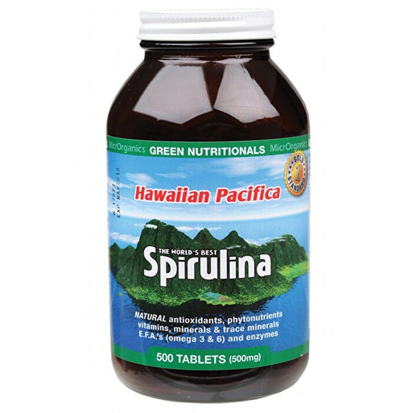 MicrOrganics Green Nutritionals Hawaiian Pacifica Spirulina 500mg 500t