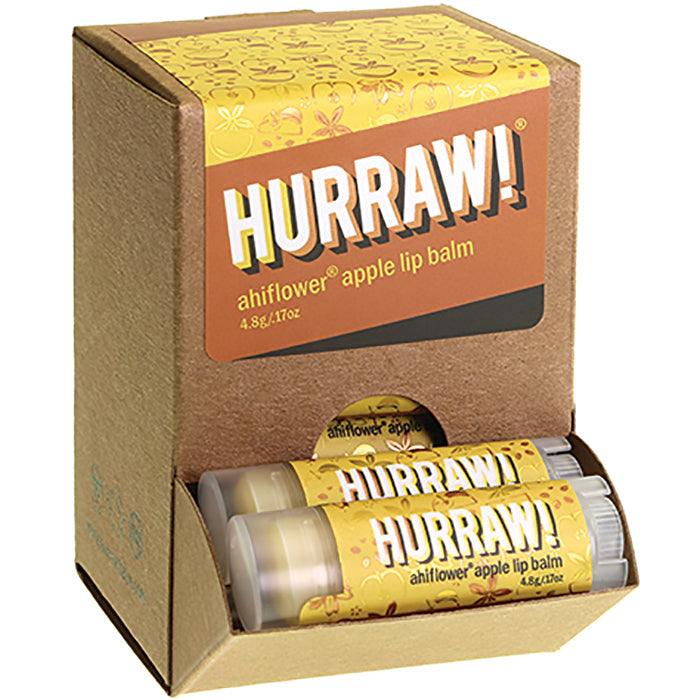 Hurraw! Lip Balm Ahiflower Apple 4.3g x 24 Display