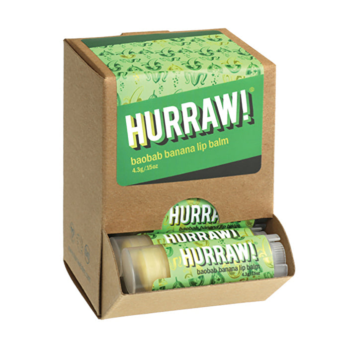 Hurraw! Lip Balm Baobab Banana 4.3g x 24 Display