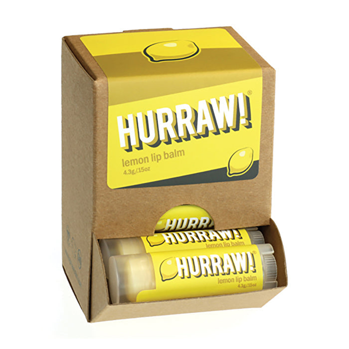 Hurraw! Lip Balm Lemon 4.3g x 24 Display