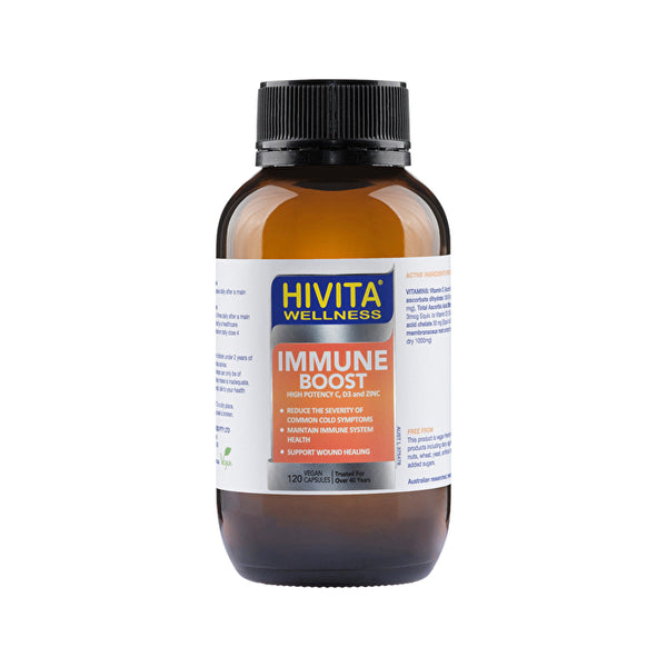 Hivita Wellness HiVita Wellness Immune Boost (High Potency C, D3 & Zinc) 120vc