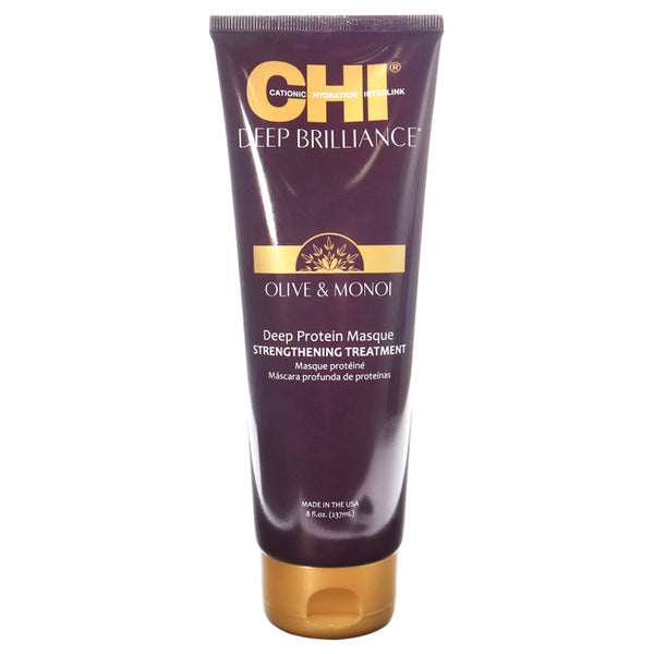 CHI Deep Brilliance Deep Protein Masque Strengthening Treatment by CHI for Unisex - 8 oz Treatment
