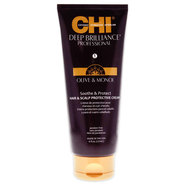 CHI Deep Brilliance Hair and Scalp Protective Cream by CHI for Unisex - 6 oz Cream