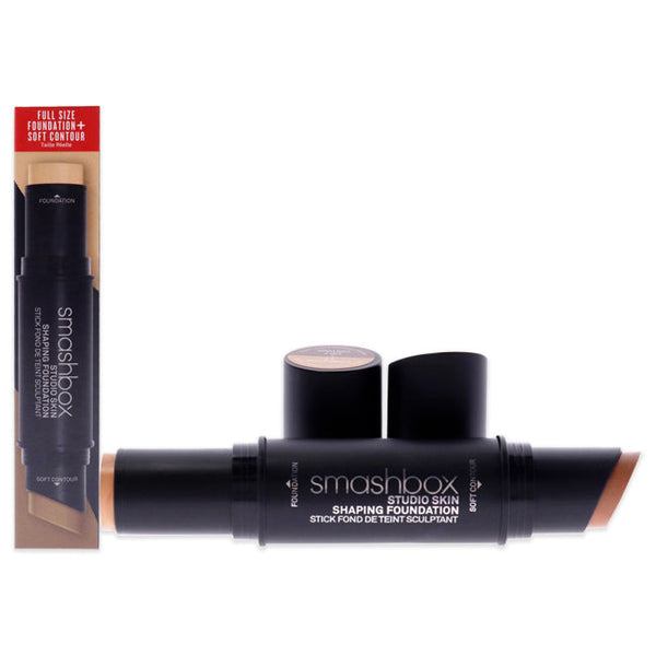 SmashBox Studio Skin Shaping Foundation Stick - 1-2 Light Neutral Beige Plus Soft Contour by SmashBox for Women - 2 Pc 0.26oz Foundation, 0.14oz Soft Contour