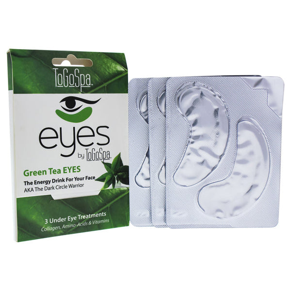 ToGoSpa Green Tea Eyes Treatment by ToGoSpa for Unisex - 3 Pair Eye Mask