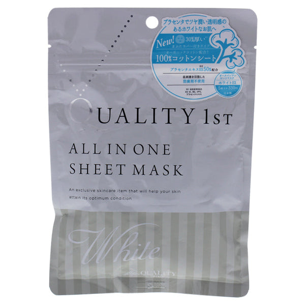 Quality First Quality 1st All in One Sheet Mask White by Quality First for Women - 5 Pc Mask