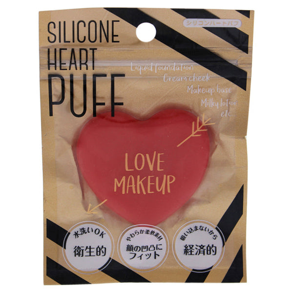 Sun Smile Silicone Heart Puff - Mat Red by Sun Smile for Women - 1 Pc Sponge