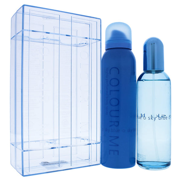 Milton-Lloyd Colour Me Sky Blue by Milton-Lloyd for Women - 2 Pc Gift Set 3.4oz EDP, 5oz Body Spray