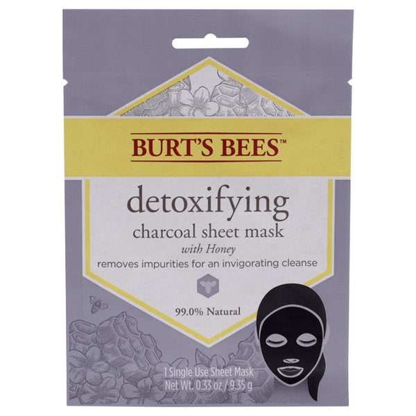 Burts Bees Detoxifying Charcoal Sheet Mask by Burts Bees for Unisex - 0.33 oz Mask