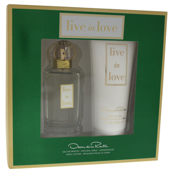 Oscar De La Renta Live In Love by Oscar De La Renta for Women - 2 Pc Gift Set 3.4oz EDP Spray, 6.7oz Body Lotion