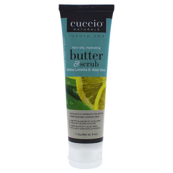 Cuccio Butter and Scrub - White Limetta and Aloe Vera by Cuccio for Unisex - 4 oz Scrub