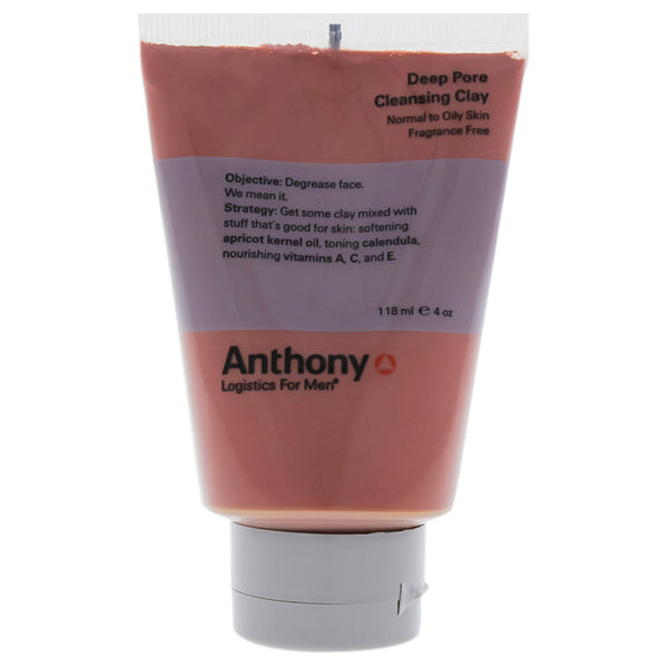 Anthony Deep Pore Cleansing Clay by Anthony for Men - 4 oz Mask