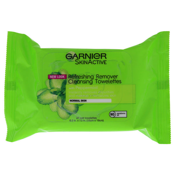 Garnier Refreshing Remover Cleansing Towelettes by Garnier for Unisex - 25 Count Towelettes