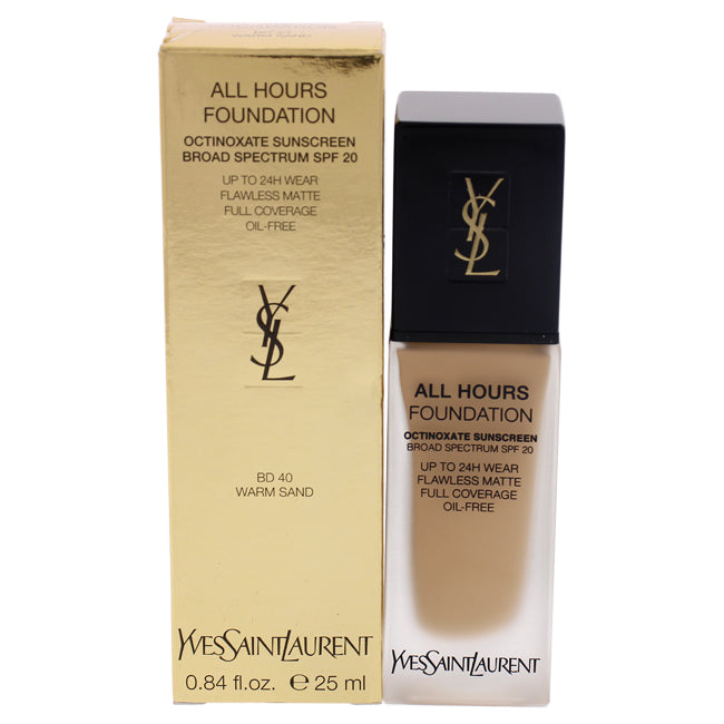 Yves Saint Laurent All Hours Foundation SPF 20 - BD40 Warm Sand by Yves Saint Laurent for Women - 0.84 oz Foundation