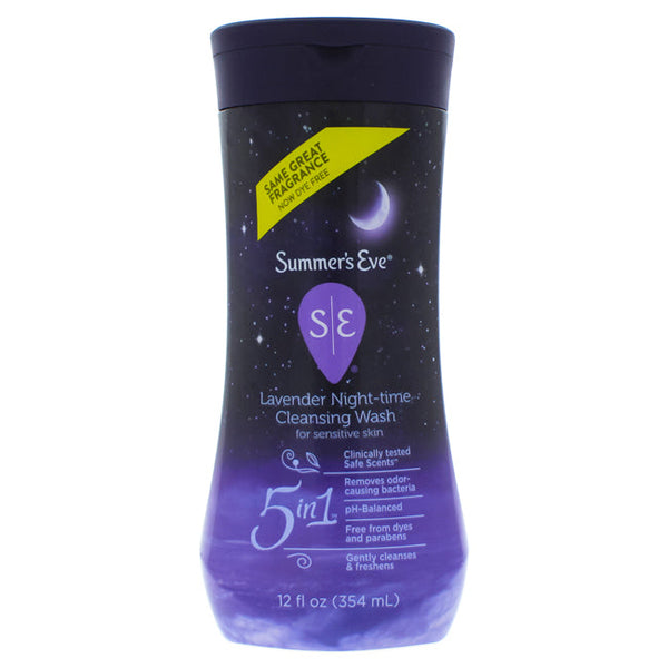 Summers Eve Lavender Night-Time Cleansing Wash by Summers Eve for Women - 12 oz Cleanser